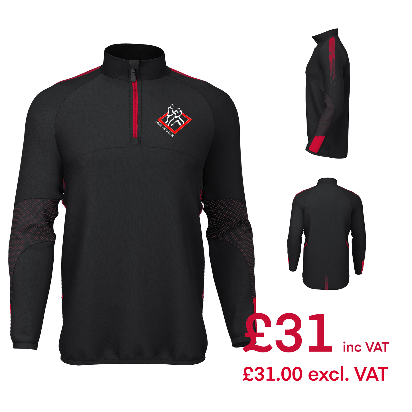 Leigh Judo Edge 1/4 Zip Midlayer - YOUTHS