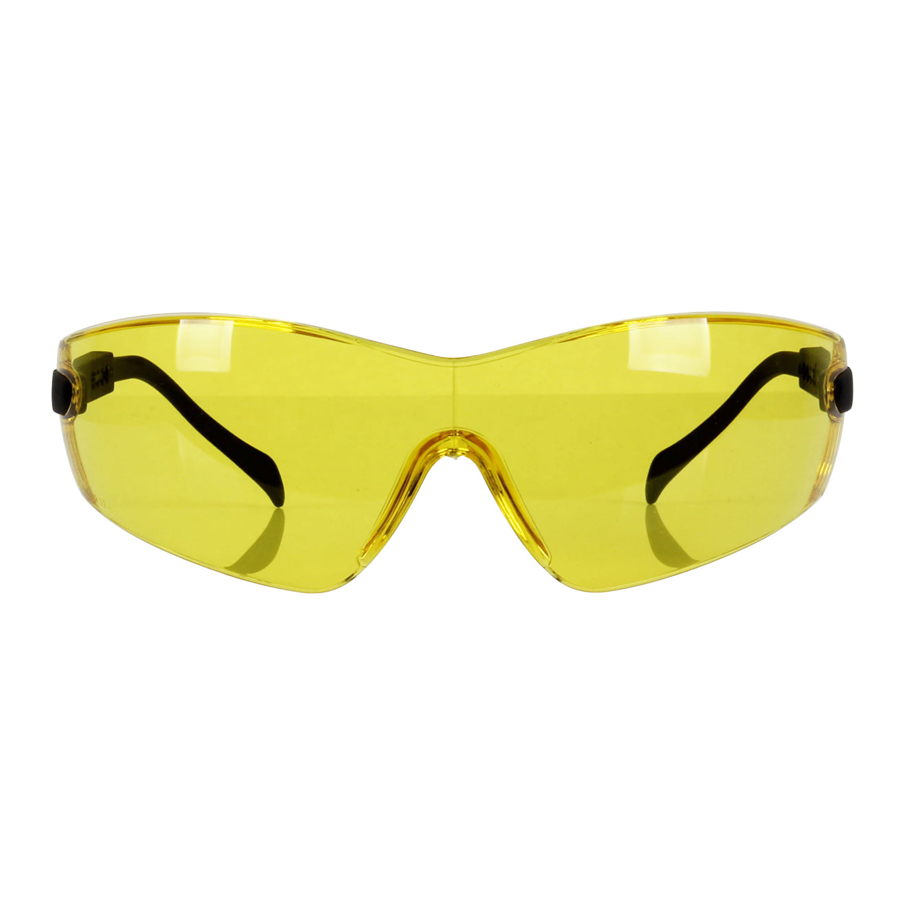 Blackrock Curved Safety Spectacle with Arm Adjust - Yellow