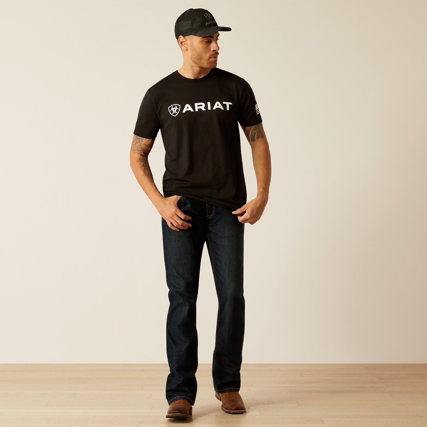 Ariat Shield Flag T-Shirt - Black