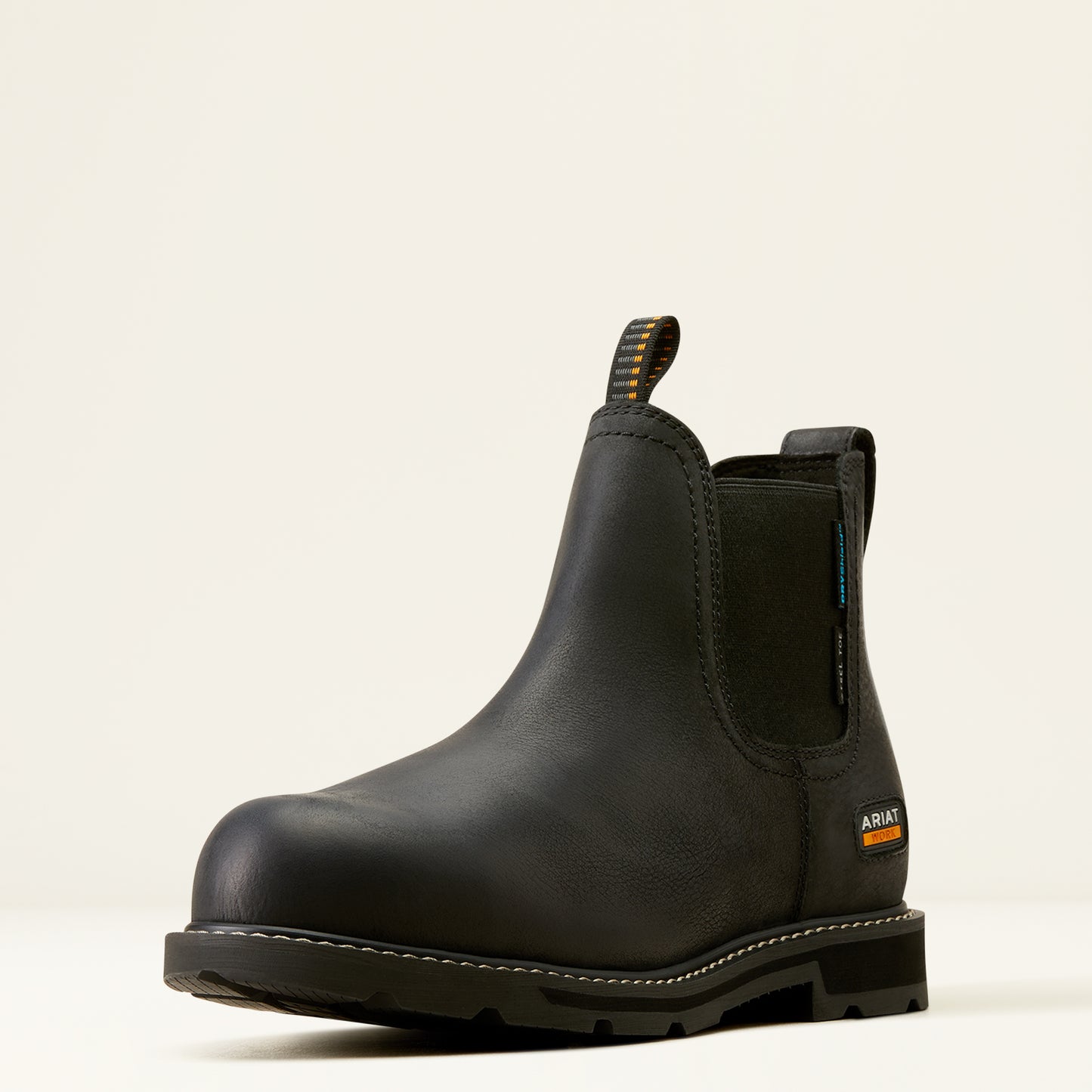 Ariat Groundbreaker Chelsea Waterproof Steel Toe Work Boot - BLACK
