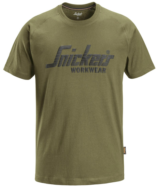 Snickers 2590 Logo T-Shirt - Khaki 3100