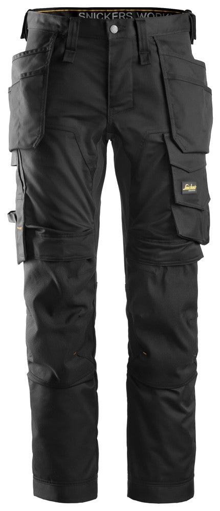 6241 Snickers AllroundWork, Stretch Trousers Holster Pockets - BLACK 0404