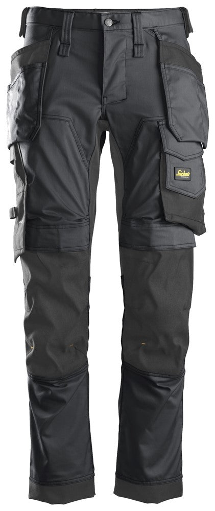 6241 Snickers AllroundWork, Stretch Trousers Holster Pockets - STEEL GREY 5804