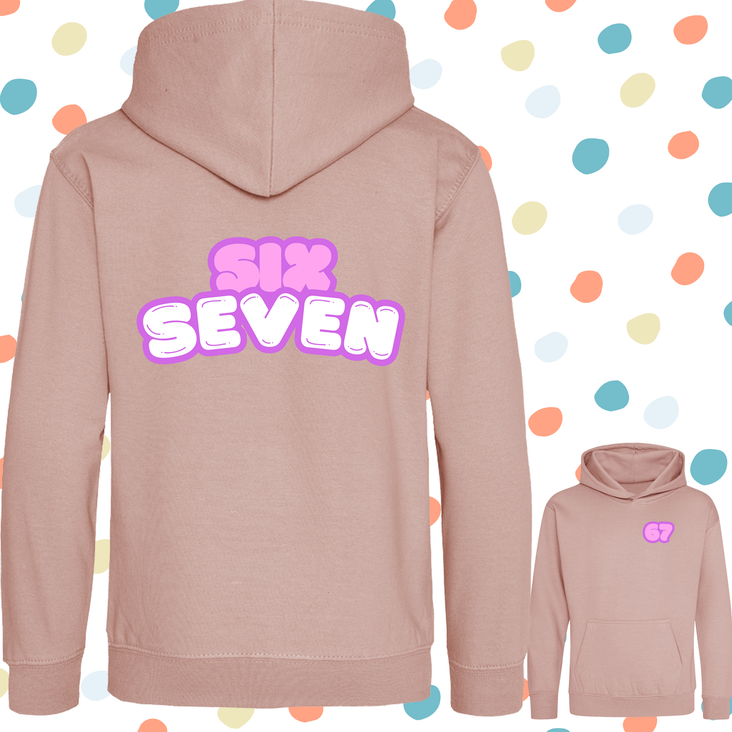 Pink SixSeven Kids Hoodie - 4 Colours