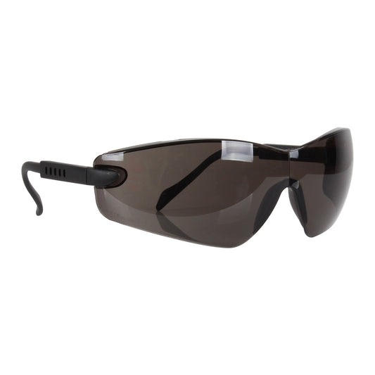 Blackrock Curved Safety Spectacle with Arm Adjust - Smoke