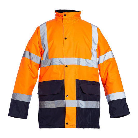 Blackrock Hi Vis Two Tone Coat - Orange / Navy