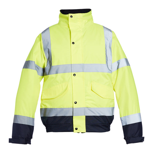 Blackrock Hi Vis Two Tone Bomber Jacket - Yellow / Navy