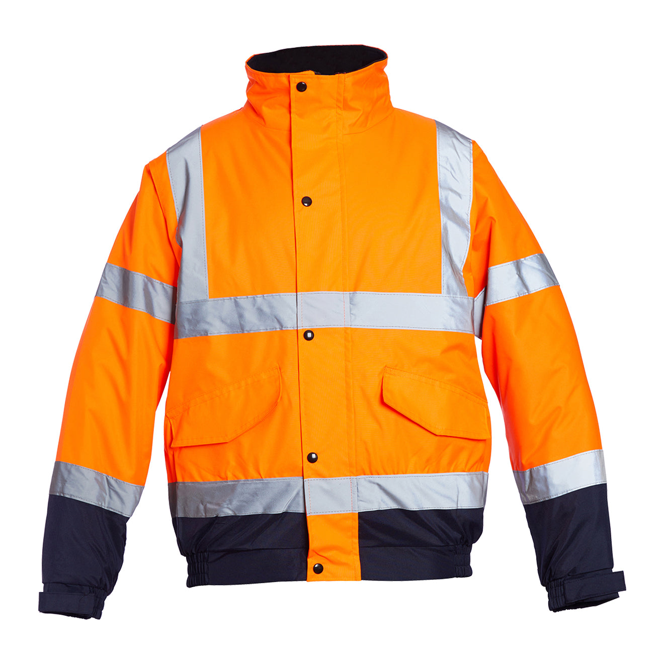 Blackrock Hi Vis Two Tone Bomber Jacket - Orange / Navy