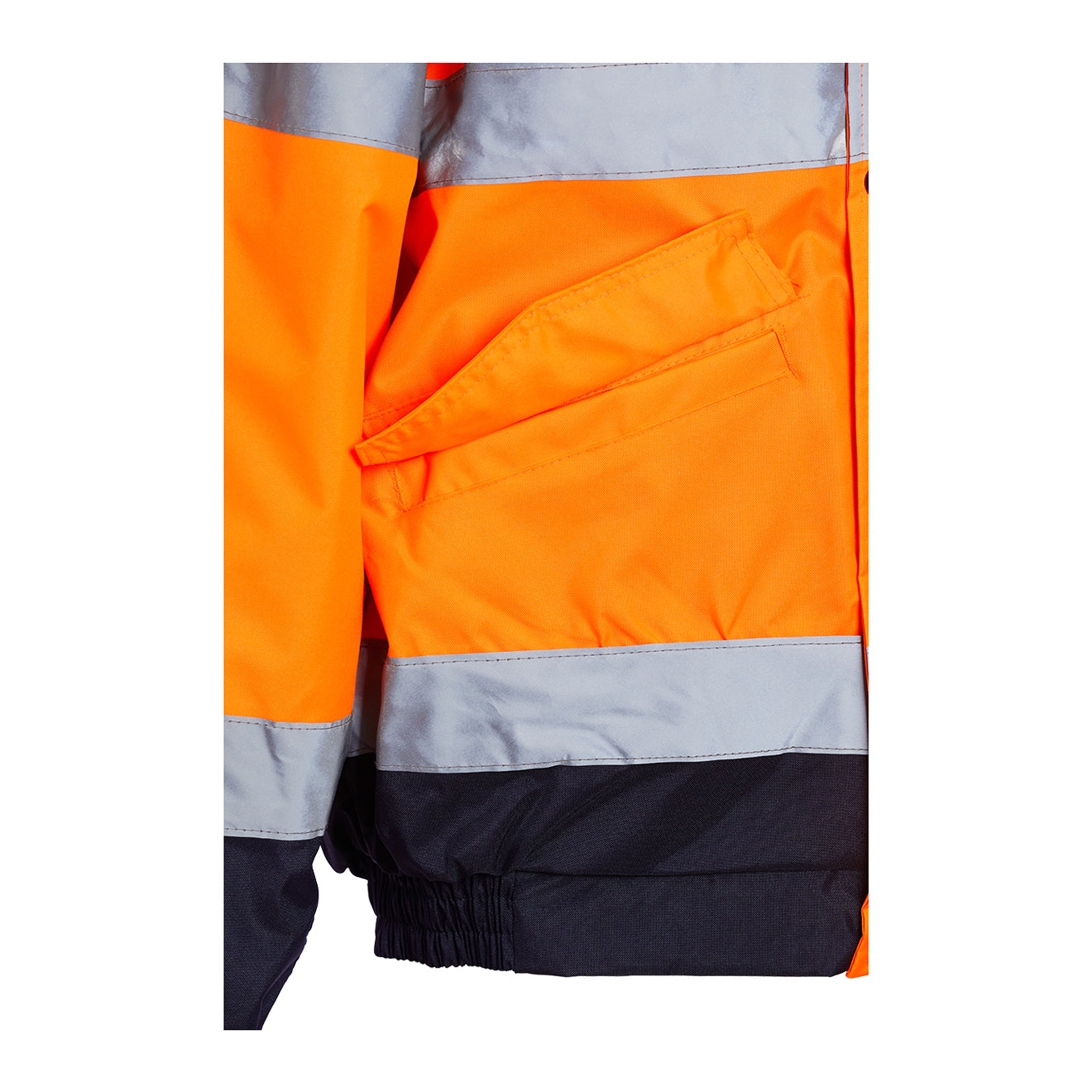 Blackrock Hi Vis Two Tone Bomber Jacket - Orange / Navy