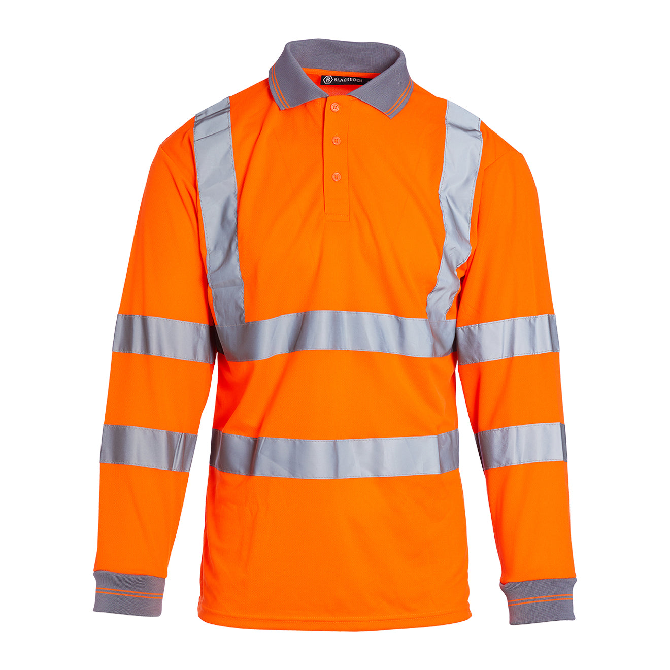 Blackrock Hi Vis Long Sleeve Polo Shirt - Orange