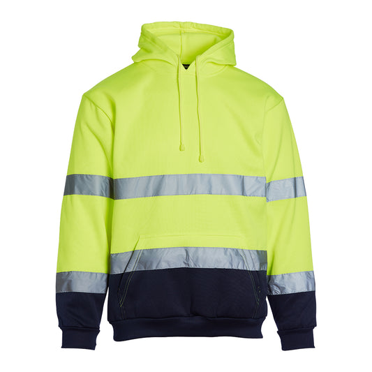 Blackrock Hi Vis Two Tone Hooded Sweatshirt - Yellow/Navy