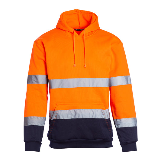 Blackrock Hi Vis Two Tone Hooded Sweatshirt - Orange/Navy