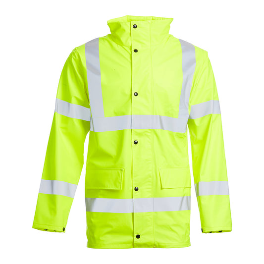 Blackrock Hi Vis PU Rain Jacket - Yellow