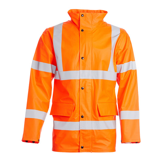 Blackrock Hi Vis PU Rain Jacket - Orange