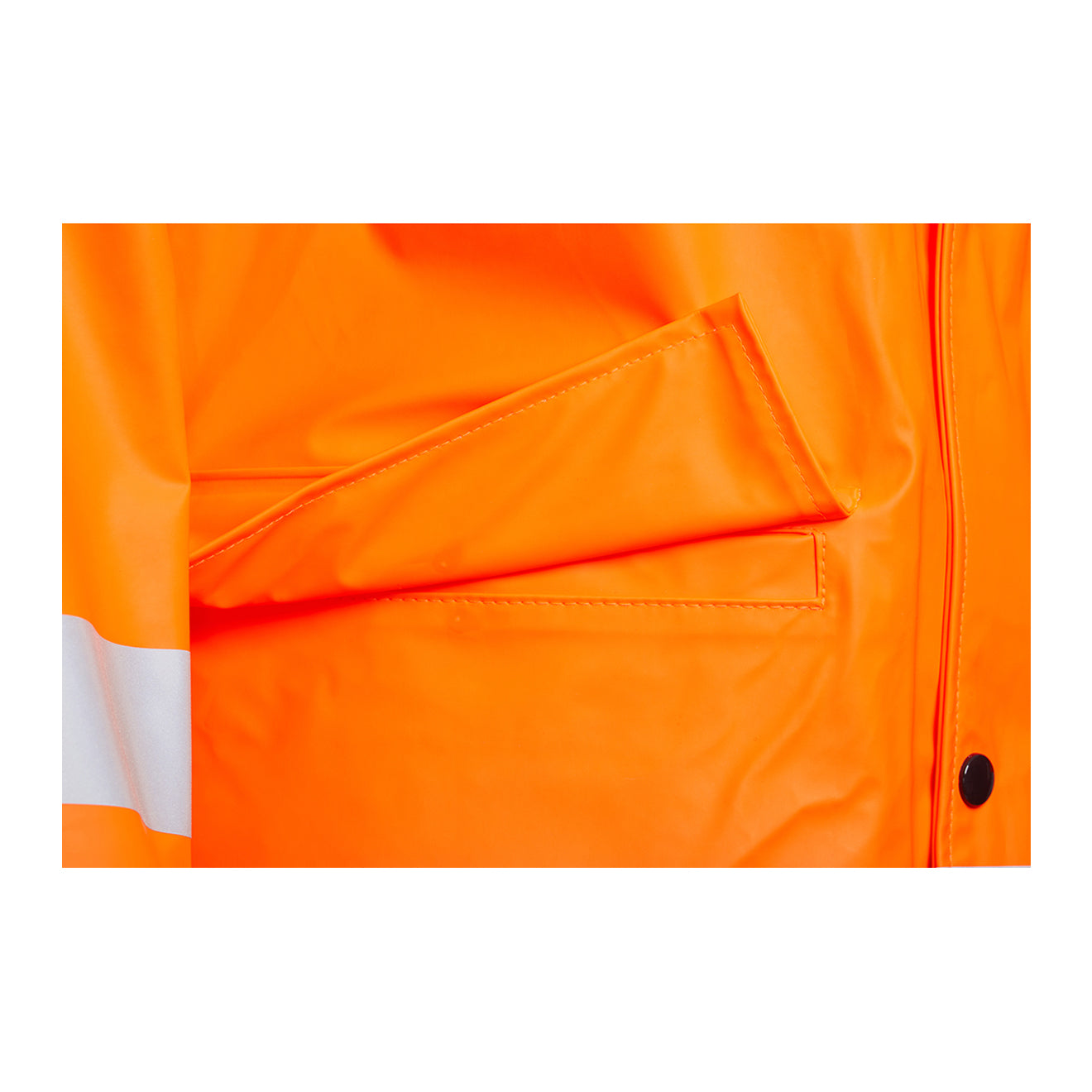 Blackrock Hi Vis PU Rain Jacket - Orange