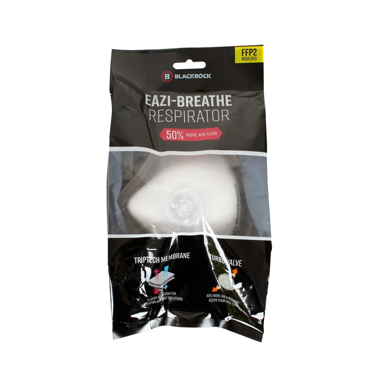 Blackrock Eazi-Breathe FFP2 Moulded Valved Disposable Respirator