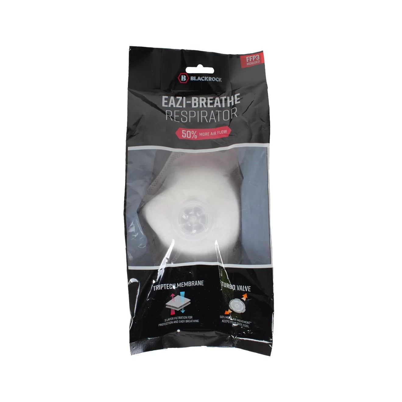 Blackrock Eazi-Breathe FFP3 Moulded Valved Disposable Respirator