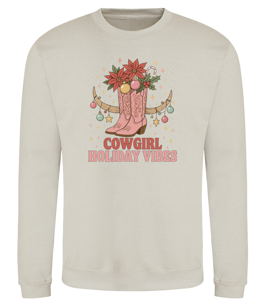 Cowgirl Christmas Holiday Vibes Sweatshirt
