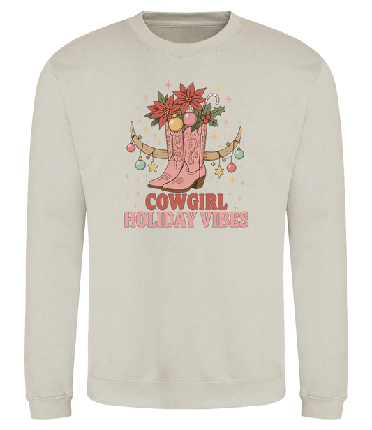 Cowgirl Christmas Holiday Vibes Sweatshirt