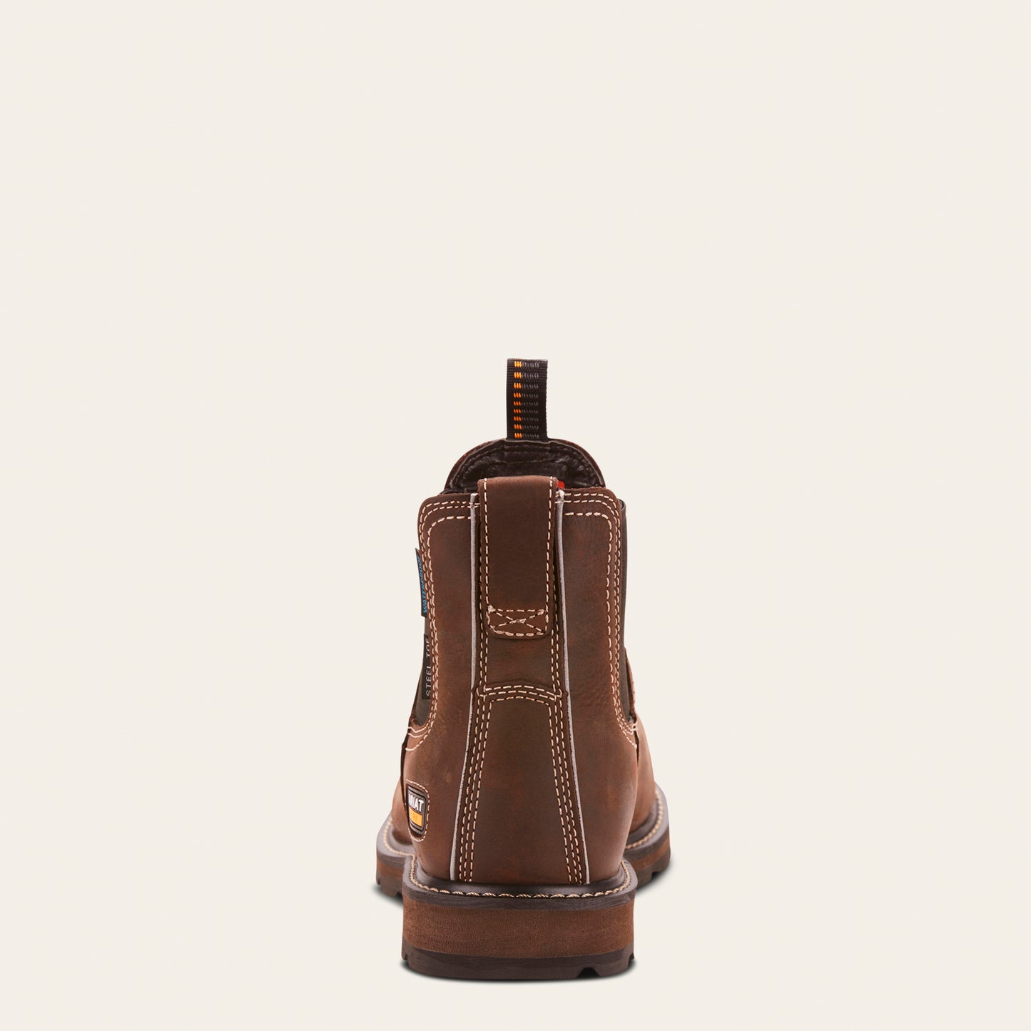Ariat Groundbreaker Chelsea Waterproof Steel Toe Work Boot - BROWN