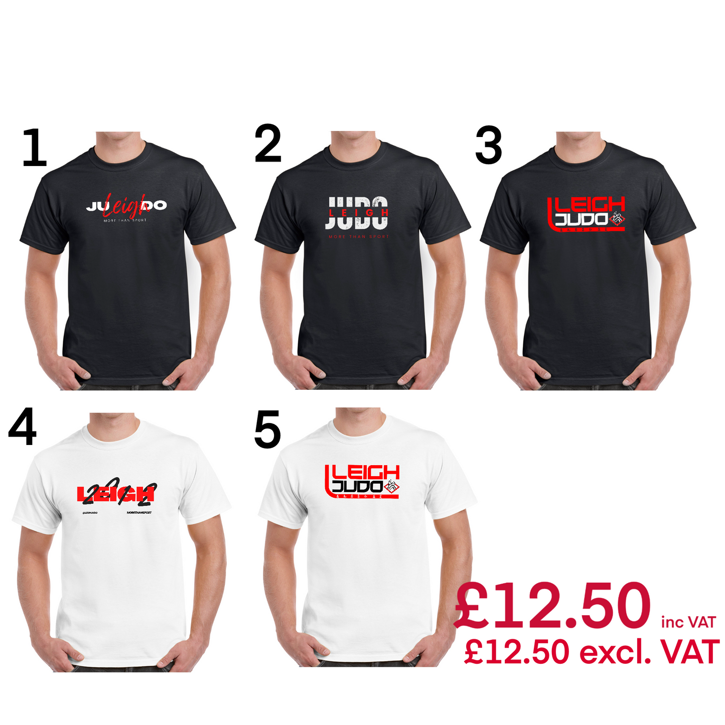 Leigh Judo Heavy Cotton T-Shirt - Various Designs - YOUTHS