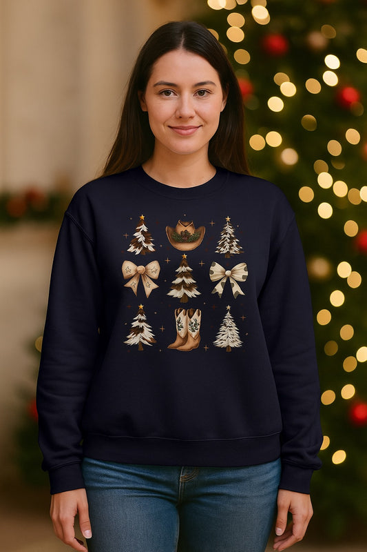 Hats & Bows Christmas Sweatshirt