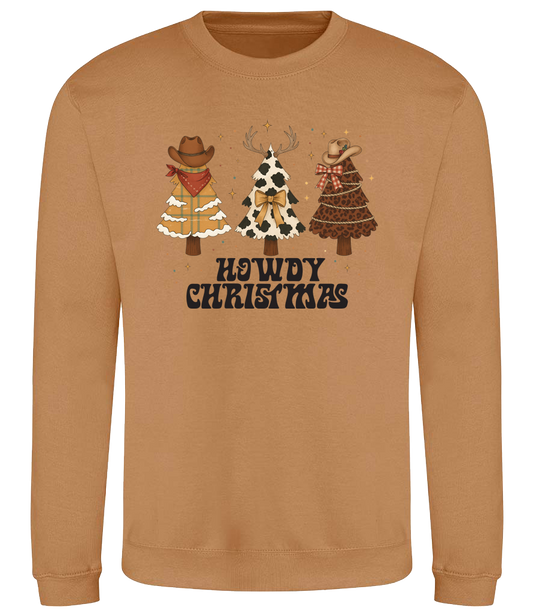 Three Trees Howdy Christmas Sweatshirt