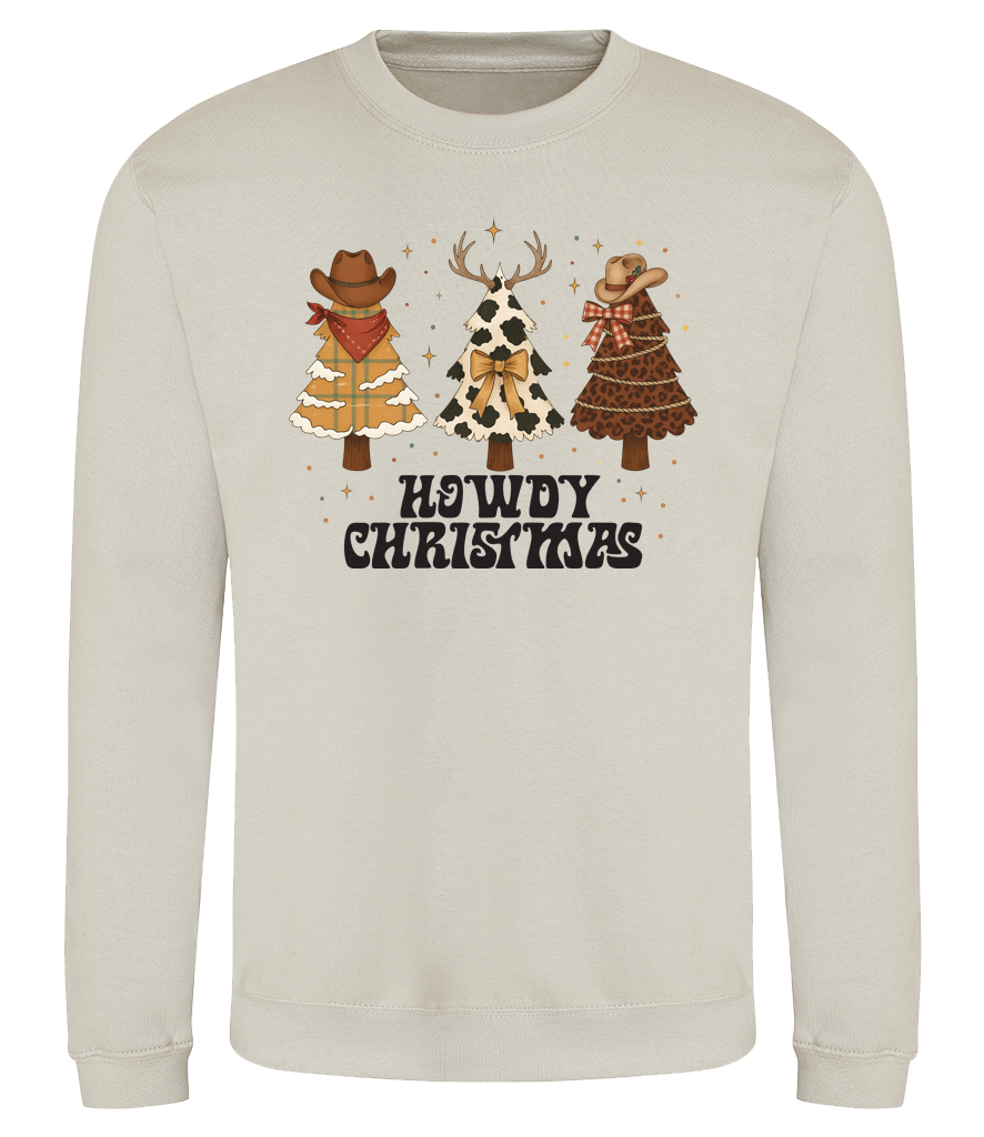 Three Trees Howdy Christmas Sweatshirt