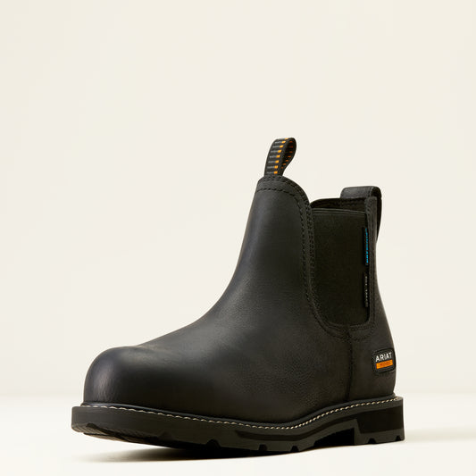 Ariat Groundbreaker Chelsea Waterproof Steel Toe Work Boot - BLACK