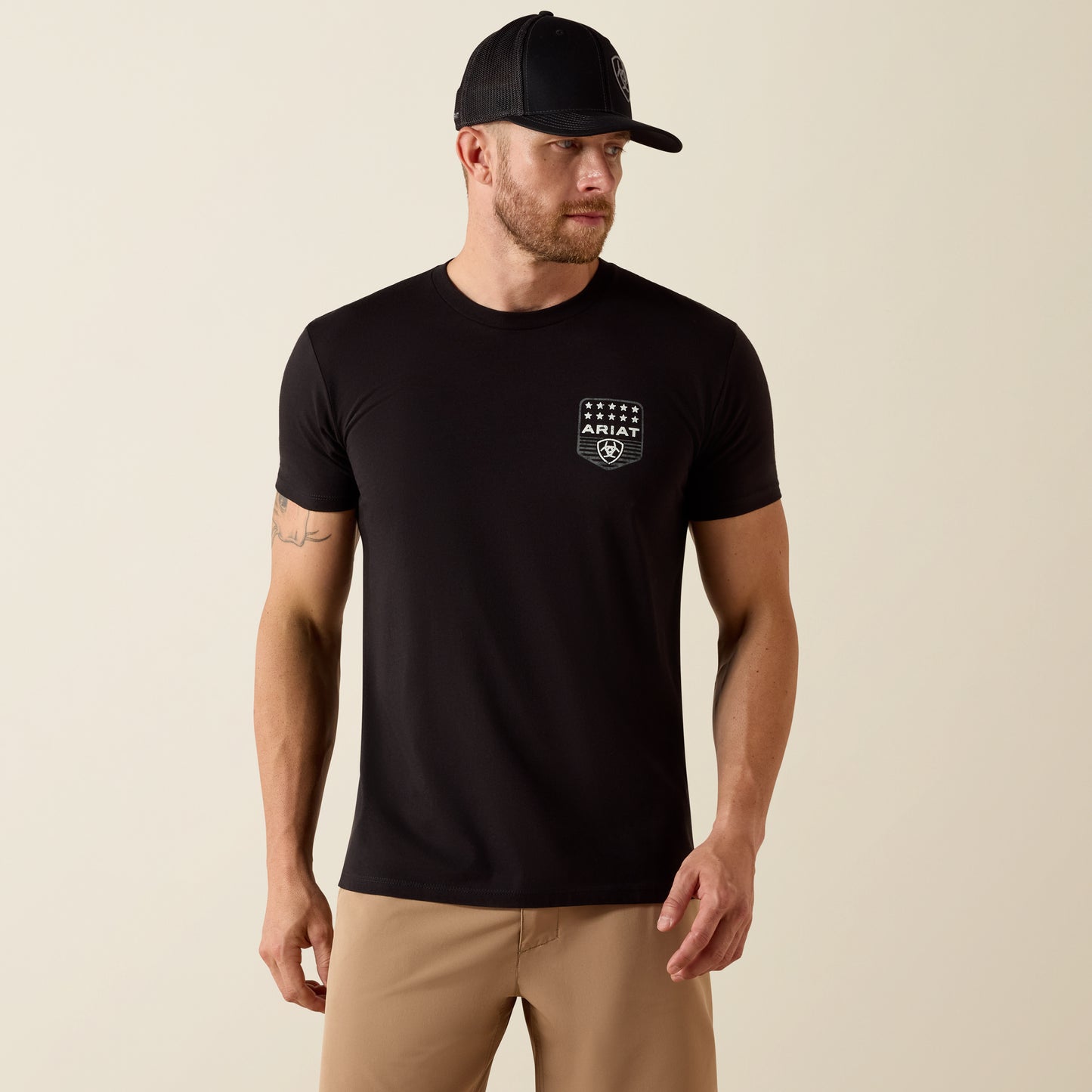 Ariat Stripe Patriotic Badge T-Shirt - Black