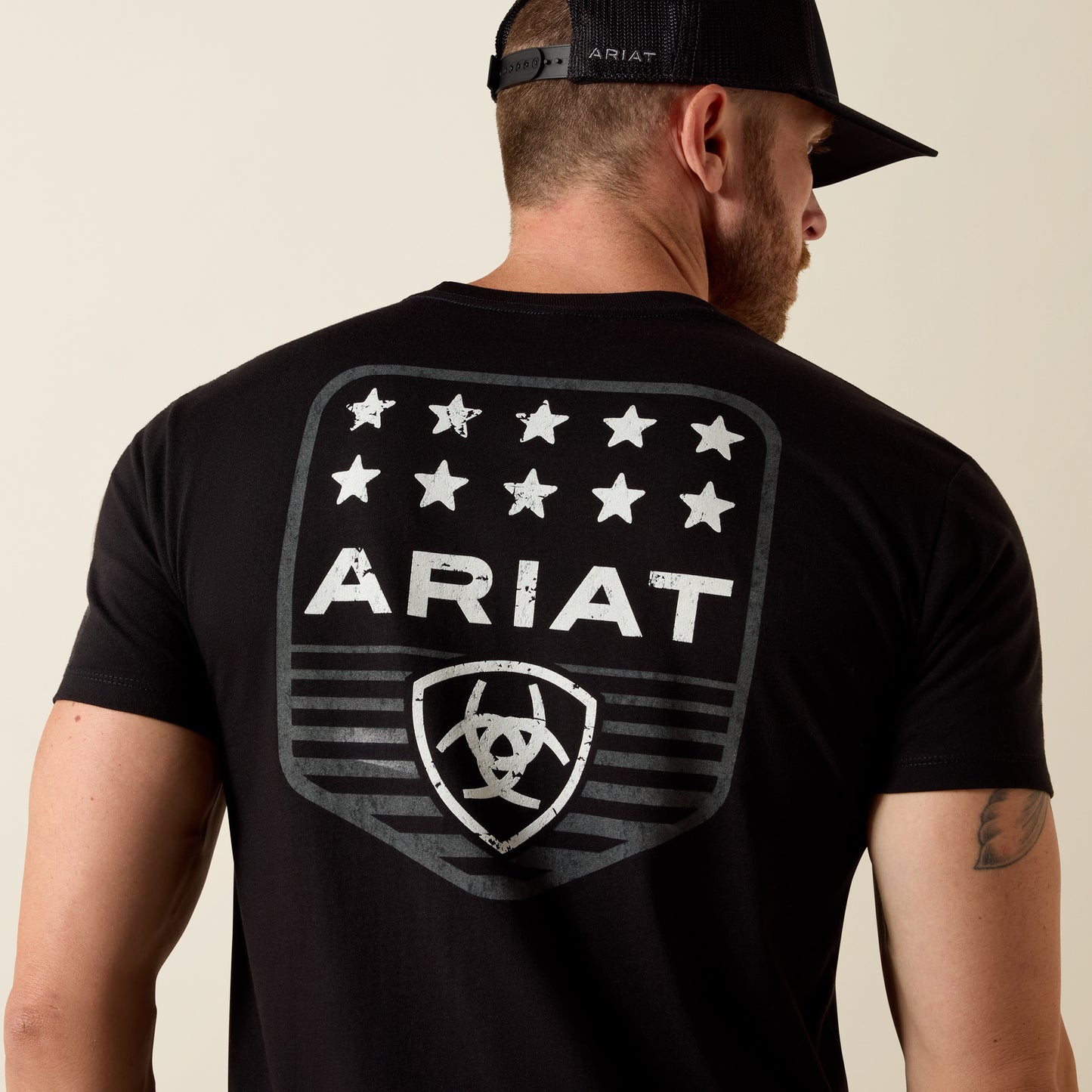 Ariat Stripe Patriotic Badge T-Shirt - Black