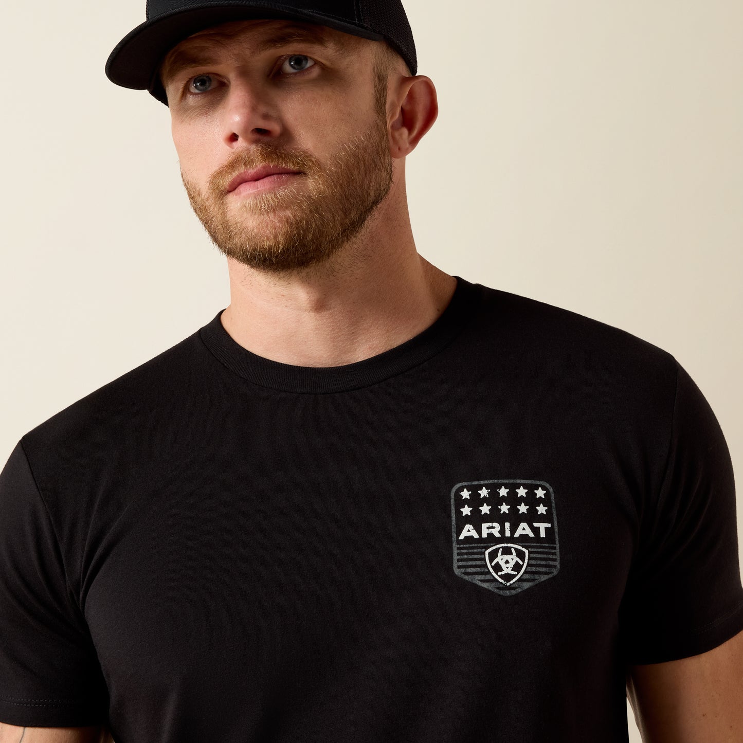 Ariat Stripe Patriotic Badge T-Shirt - Black