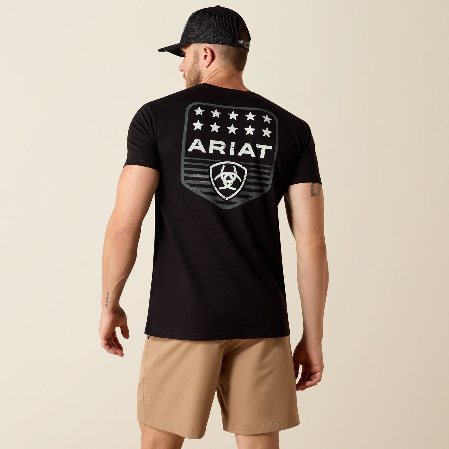 Ariat Stripe Patriotic Badge T-Shirt - Black