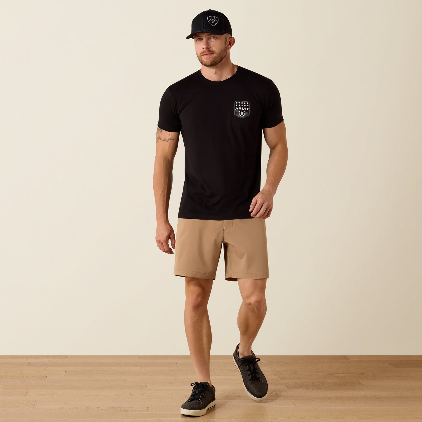 Ariat Stripe Patriotic Badge T-Shirt - Black